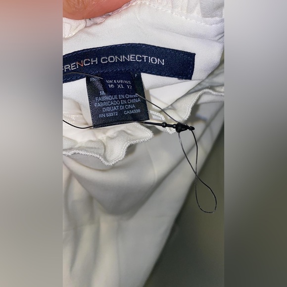 French Connection Womens Whisper Ruffled Hem Adjustable Strap Mini Dress - Picture 4 of 7